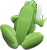 Green Sitting Frog Clip Art